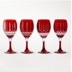 Williams-Sonoma Wilshire Jewel-Cut Red Wine Glasses (Set of 4) – NWT